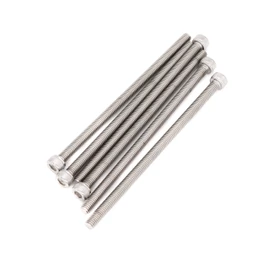 binifiMux 6pcs M6 x 130mm Full Thread 304 Stainless Steel Hex Socket Cap Bolt Screw