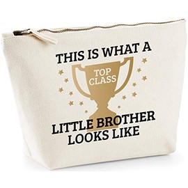 Hippowarehouse This is What a Top Class Little Brother Looks Like printed make up cosmetic wash bag 18x19x9cm