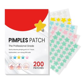 Parches para Acne,Pimple Patch,200 Almohadillas Hidrocoloides para Espinillas, Parches para Espinillas, Pimple Reduce Enrojecimiento,Forma de Estrella, Pueden Absorber la Secreción