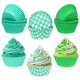 Glavatrix Cupcake Liners 200 Ct Sage Green 3 Patterns Paper Baking Cups