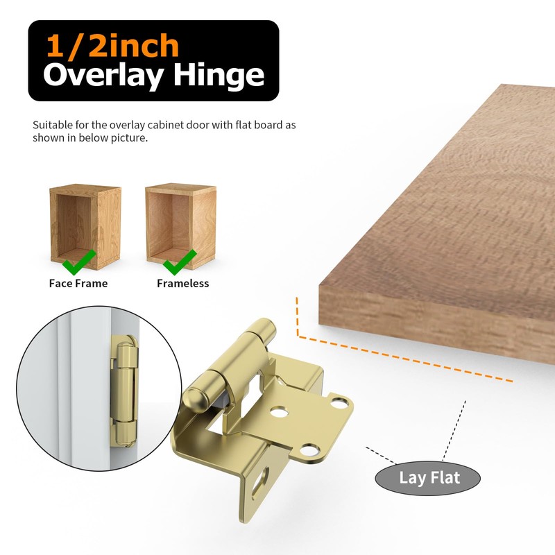 Chibery 50 Pack | 1/2 inch Overlay Semi Partial Wrap