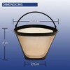 GoldTone Reusable #4 Cone Coffee Filter for Moccamaster Coffee Makers