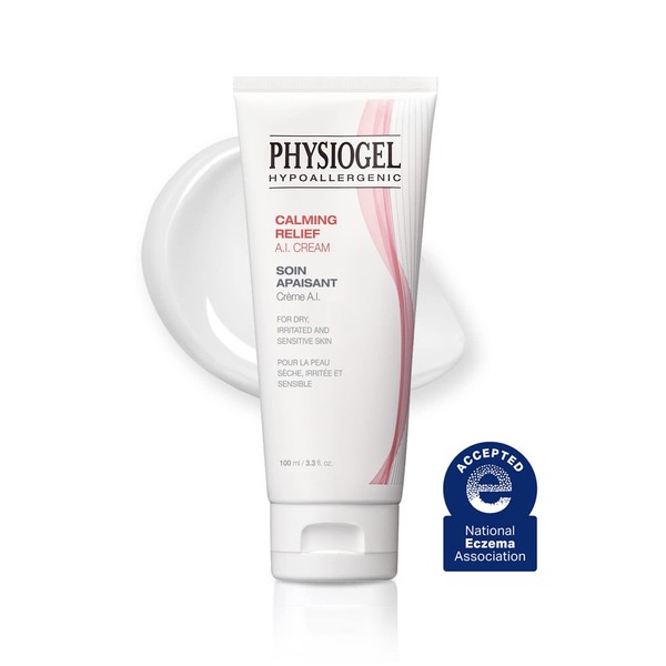 Physiogel Calming Relief A.I. Facial Cream | Dry, red, itchy, sensitive skin | Reduce redness | Strengthen skin barrier | Hypoallergenic | Clinically tested | Free from fragrance, parabens, colorants