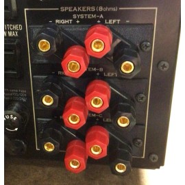 For Sansui Sansui QRX-3500 speaker terminal upgrade kit - SSTK2A red+black