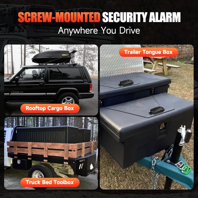WSDCAM Screw-Mounted Vibration Anti-Theft Alarm - 113dB Loud Security Alarm