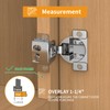 Chibery 10 Pack 1-1/4" Overlay 3D Soft Close Concealed Hinge,