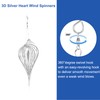 sourcing map Wind Spinner Pear-Shape 7.87" x 14.96" Stainless Steel