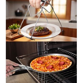 XKGD Hot Plate Clip Clamp 304 Stainless Steel 2-Pack Holds 15lbs Non-Slip for Microwave, Instant Pot & Oven