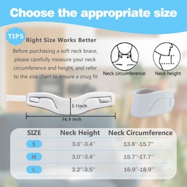 Neck Brace for Neck Pain and Support, Cervical Collar - Relieves Pain & Spine Pressure, Neck Support Brace Wraps Keep Vertebrae Stable and Aligned (Midium)