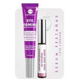 PUREZA NATUR pack Crema Reafirmante para Contorno de Ojos Eye firming + Serum pestañas alargador | Paquete completo de cuidado facial ojos (Eye Firming + Serum pestañas)