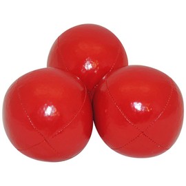 Juggling Balls Professional Style Set of 3 - How to Juggle Kit with Bean Bags for Juggling for Beginners with Vibrant Colors, Great Feel, Ultra Durable (Red)