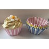 Anniversary House Pack of 75 Stripe Cupcake Cases for Spring