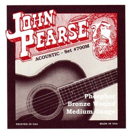 John Pearse Cuerdas de guitarra acústica de bronce fósforo 700M