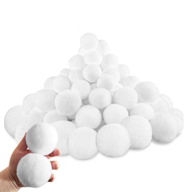 45pk 5/7/8cm White Elf Christmas Snowballs Indoor Snowball,Soft Fake Christmas Snowballs,Indoor Kids Snow Fight,Realistic Artificial Snowballs for Winter Game,Snow Fights,Xmas Trees,Home Decoration