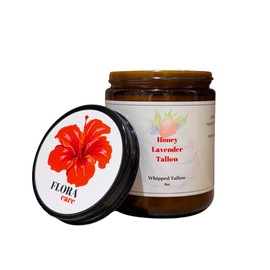WHIPPED TALLOW BALM. Tallow Honey Body Butter with 100% Grass-Fed Beef Tallow, Organic Castor Oil & Organic Honey – Natural Moisturizer and Anti-Inflammatory. Lavander Scent, Beef Tallow Balm for Skin Care and Body, 8oz.