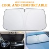 TSUINZ For Ford Mustang 55*27.6in Foldable Car Windshield Sun Shade