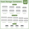KEMETHY 44-Piece Food Storage Containers with Lids(22 Containers & 22