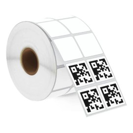 Etiquetas Térmicas Directas 1x1 PuLG Adhesivas - Rollo 4000 Color Blanco