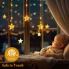 Marchpower 9 Stars Curtain Lights Warm White, IP65 Battery Operated