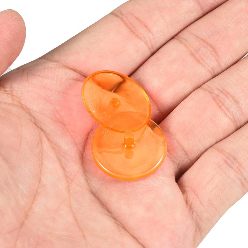 PATIKIL 50pcs Golf Ball Markers 24mm Round Clear Flat Position