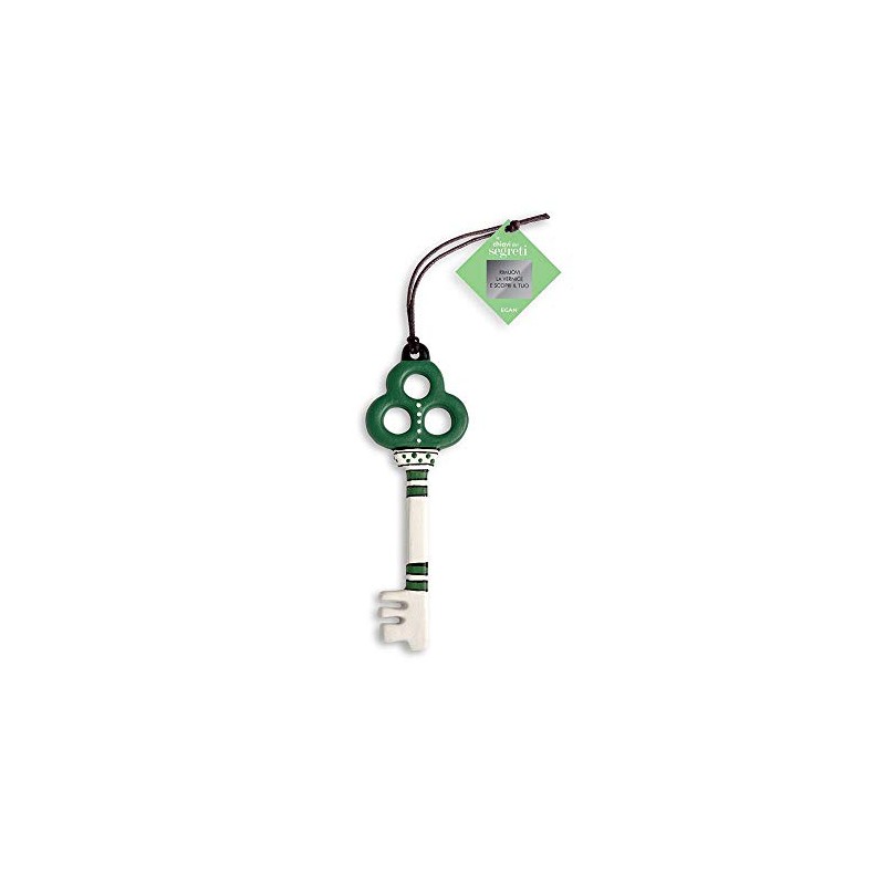Egan Key Ceramic, White and Green, Unique