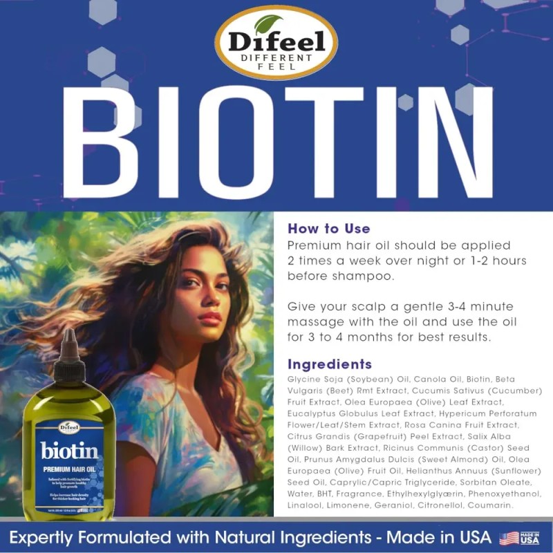 Aceite Capilar Difeel Biotina Progrowth Premium 240ml