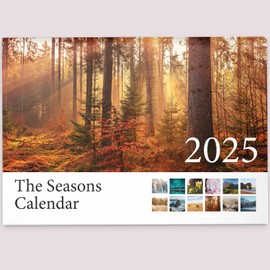 2025 Seasonal Landscapes Wall Calendar Featuring Stunning Photography Of The Changing Seasons with All UK & World Holidays & Dates Included | Perfect Calendar For Christmas for the Home and Office