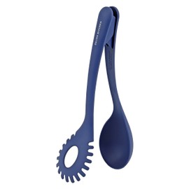 DELISH KITCHEN G-5072 Pearl Metal Tongs, Navy, 9.8 inches (25 cm), All Nylon, Separate