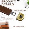 2 Pcs Leather Handles for Drawers, Cabinet Pulls, Vintage Leather