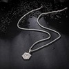 Crafted Compass Coin Necklace with Wheat Chain for Men, Mens