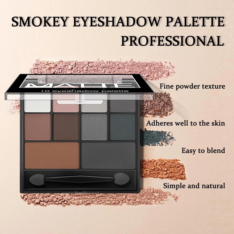 Professional Smokey Eyeshadow Palette For Women - Matte, Long Lasting