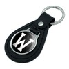 Graphics and More Letter W Initial Black White Black Leather