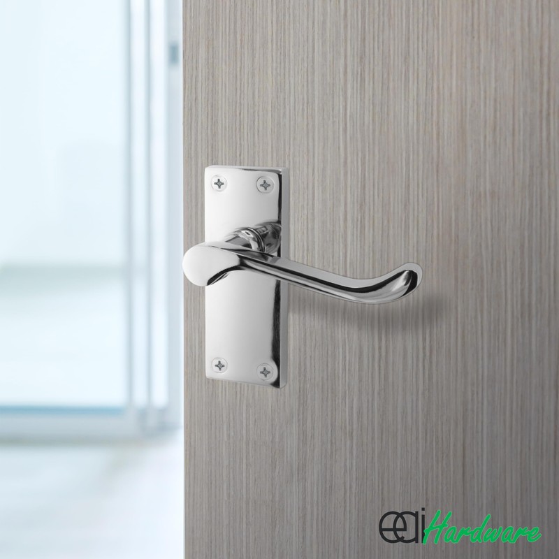 EAI Polished Chrome Victorian Scroll Door Handles | 1 Pair