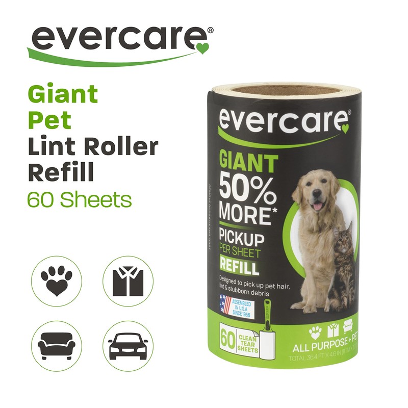 Evercare Pet Bundle Giant Pet Roller REFILLS - 6 Pack,