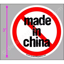 TRUMP NO MADE IN CHINA BUY AMERICAN USA MADE MAGA DECAL STICKER POLITICAL
