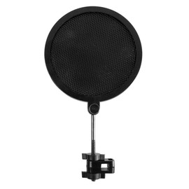 CamDesign 8CM Pop Filter Studio Microphone Mic Wind Screen Pop Filter Mask Shield Gooseneck for Studio Microphone Shock Mount Broadcasting Recording and Karaoke PS-2 Round Shape Durable Protective