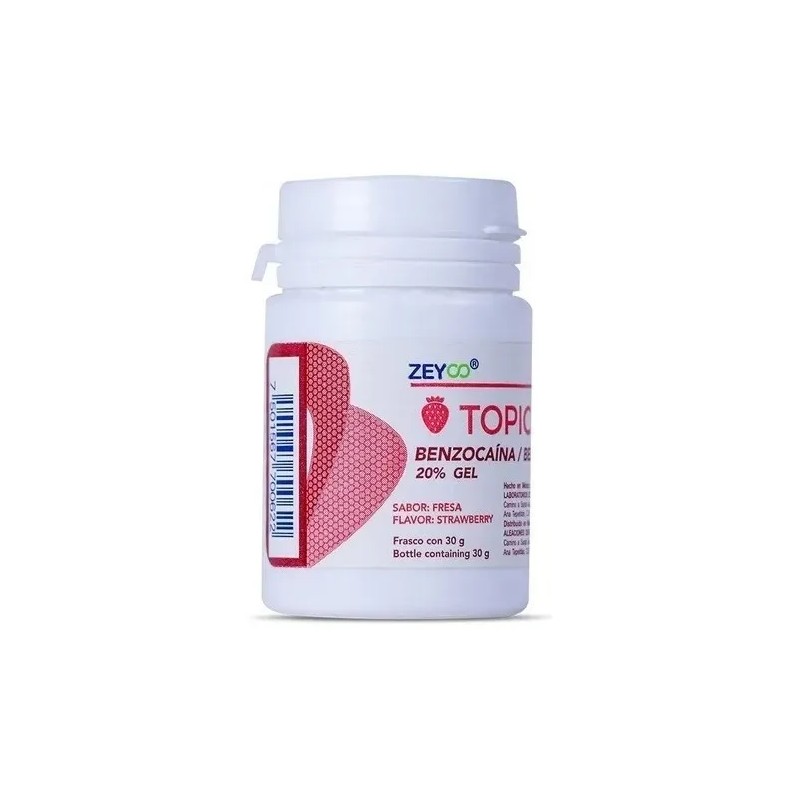 Topicaína Benzocaína 20% Cereza Frasco 30g - Zeyco