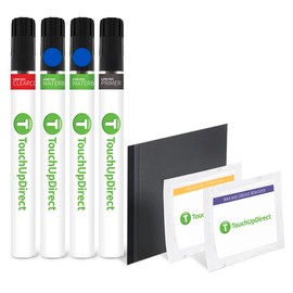 TouchUpDirect 17 Daytona/Metallic Blue Pearl Tricoat Compatible with Nissan Exact Match Touch Up Paint Brush - Platinum Kit