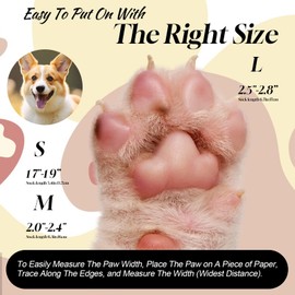 4 Pcs Dog Socks to Prevent Licking Paws, Dog Booties for Hot Pavement, Double Side Non Slip Pattern Dogs Socks, Dogs Booties for Hardwood Floors Anti Slip Caramel (Small)