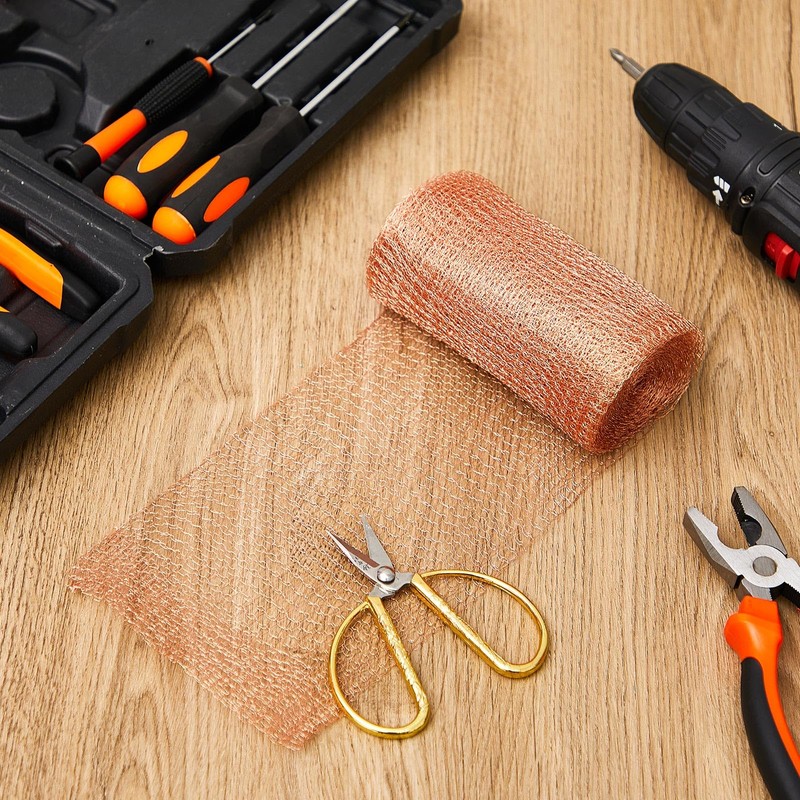 Gisafai 8'' x 150 ft Copper Mesh Rodent Control Copper