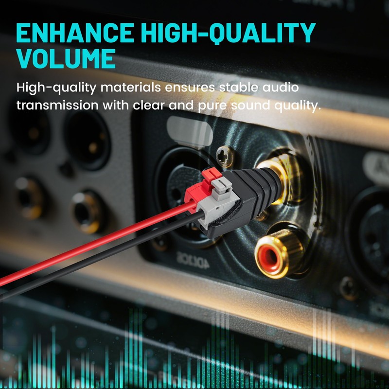 NuIth Speaker Wire Cable to Audio Male RCA Connector Adapter