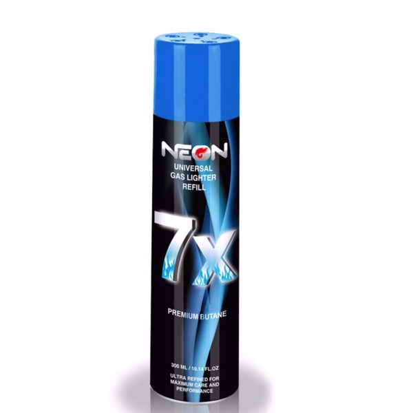 Neon Lighter 7X Gas Refill Butane UniveNeon Lighter Gas Refill Butane Universal Fluid Fuel Ultra Refined 300ml 10.14 Oz