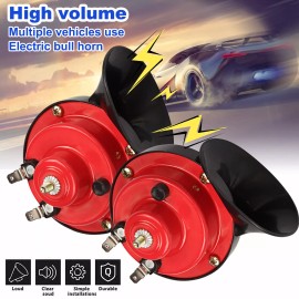 2PC 12V Super Loud Train Air Horn Waterproof Motorcycle Car Truck SUV Boat