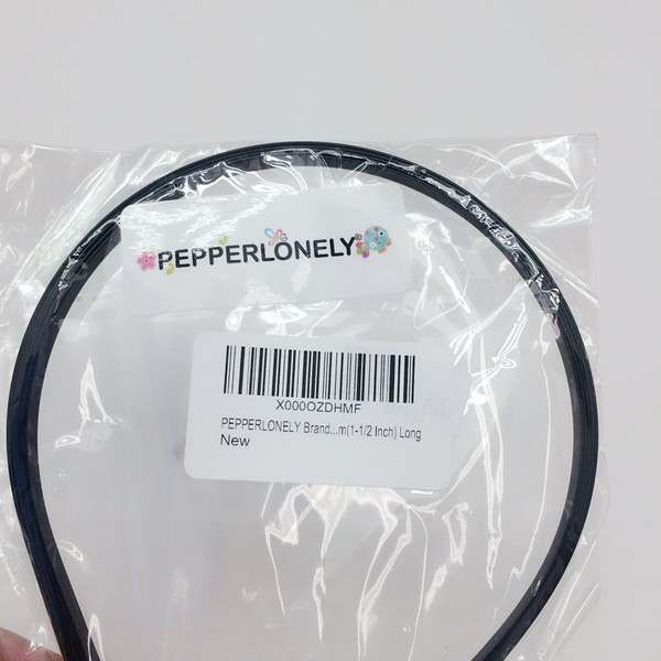 PEPPERLONELY Brand 5PC Black Metal Headband Apprx 370mm(1-1/2 Inch) Long