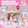 Foilswirl 2 Pcs 26 Inch Self Standing Unicorn Balloons 3D
