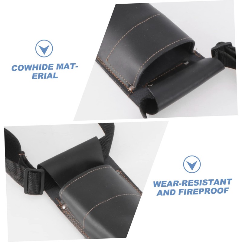 TEHAUX 2pcs Flame-resistant Welding Rod Holder Bag High-capacity Wear-resistant Storage