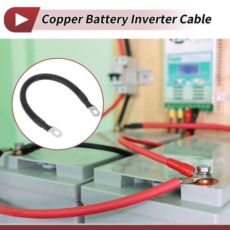 HEROFFIX 1 Pc Battery Inverter Cable Battery Cable 3/8" Lug