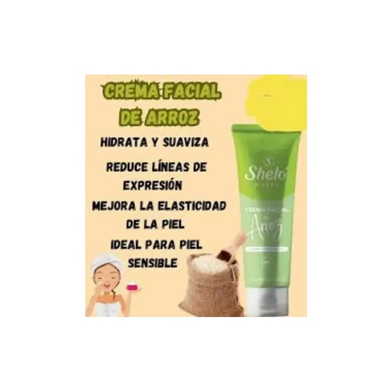 Crema Facial De Arroz Sheló Nabel Acido Hialurónico 2 Pack
