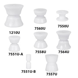 White Water Marine - Delrin Anchor Roller Replacement Wheel – 3" Diameter x 3-3/8" Width – White – Fits Standard Boat Anchor Mounts, Bow Rollers, Windlass Systems – Low Friction 7564U