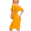 VmSlyii Ruffle Off Shoulder Maternity Dress Ruched Side Bodycon Pregnancy